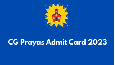 CG Prayas Admit Card 2023