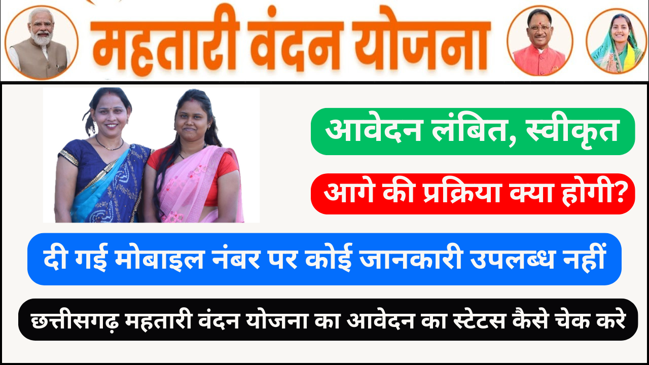 Cg Mahila Vandana Yojana Form Status Kaise Check Kare