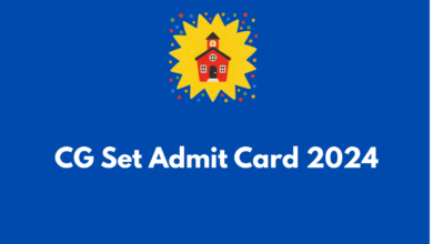 CG Set Admit Card 2024