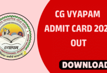 Cg Vyapam Admit Card Download