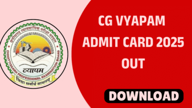 Cg Vyapam Admit Card Download