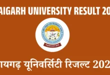 Raigarh University Result 2025