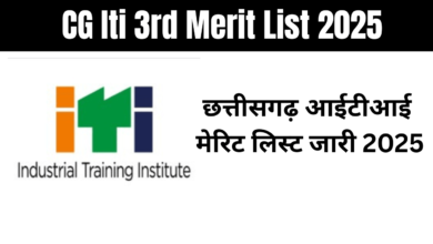 cg iti 3rd merit list 2025