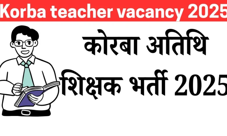 Korba teacher vacancy 2025
