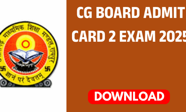 Cg Board 2nd Exam Admit Card 2025